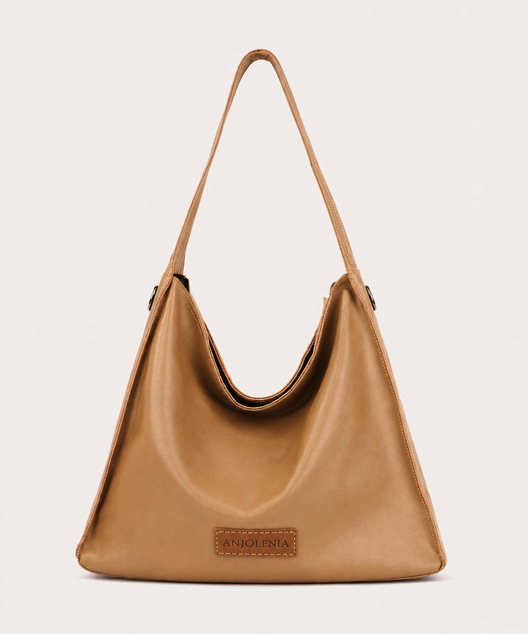 ANJOLENIA Genuine Leather Hobo Bag