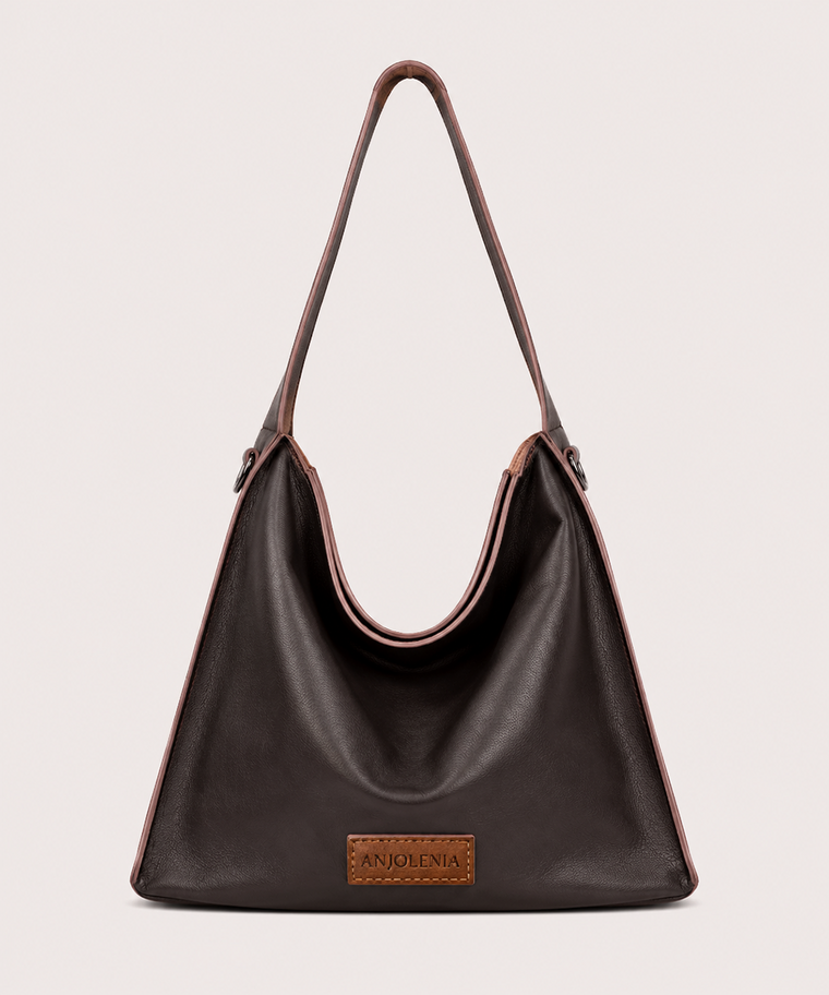 ANJOLENIA Genuine Leather Hobo Bag