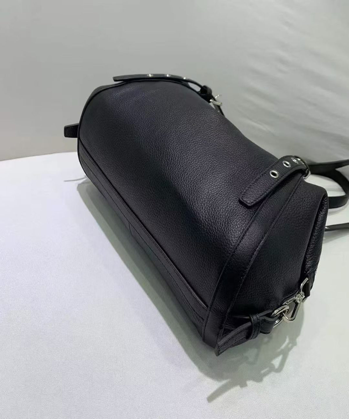 ANJOLENIA Genuine Leather Studded Shoulder Bag
