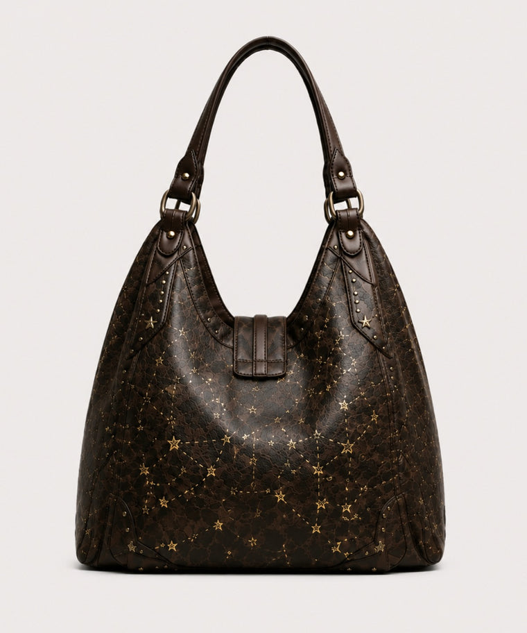 ANJOLENIA Vintage Constellation Hobo Bag