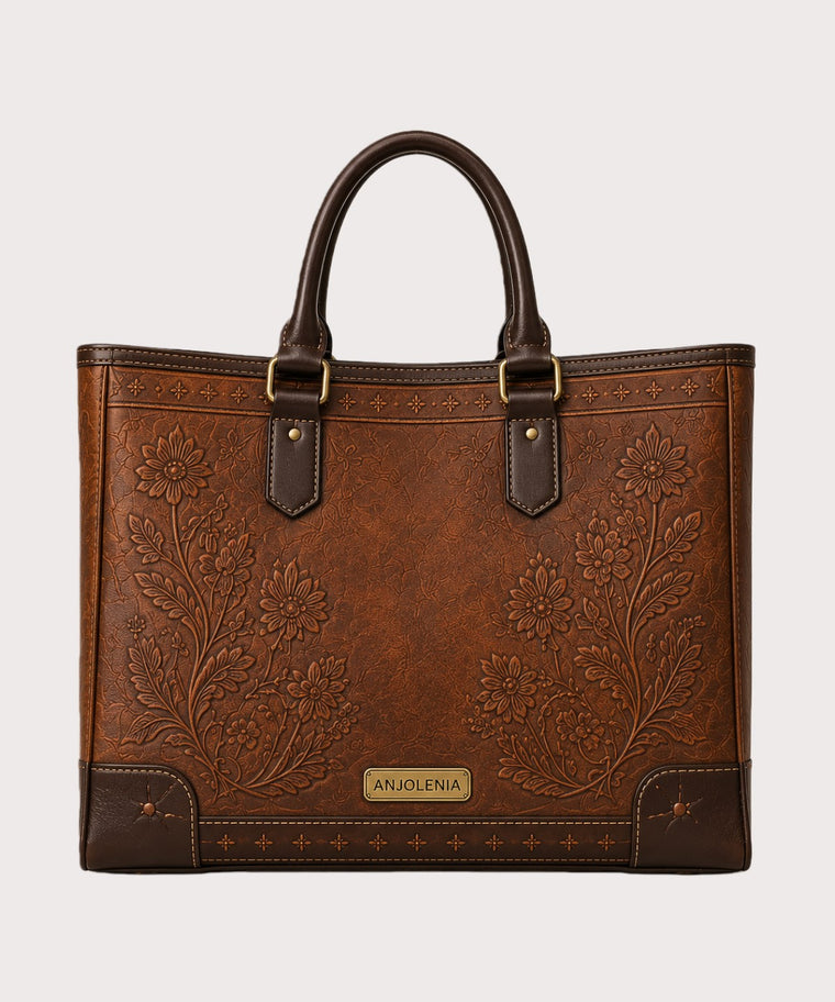 ANJOLENIA Prairie Bloom Vintage Work Tote