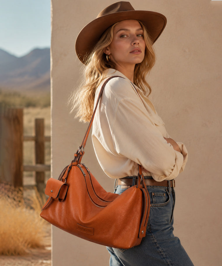 ANJOLENIA Soft Pebbled Large Hobo Shoulder Bag With Coin purse