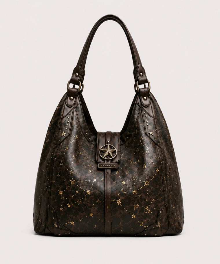 ANJOLENIA Vintage Constellation Hobo Bag