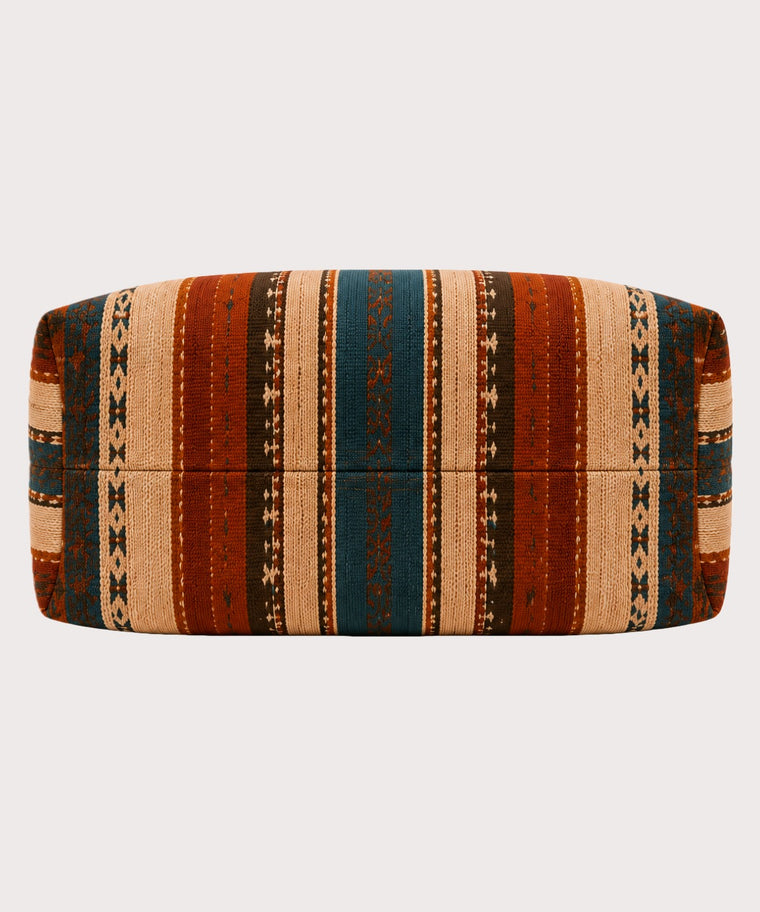 ANJOLENIA Western Heritage Woven Tote Bag | Large Southwestern Canvas Shoulder Bag