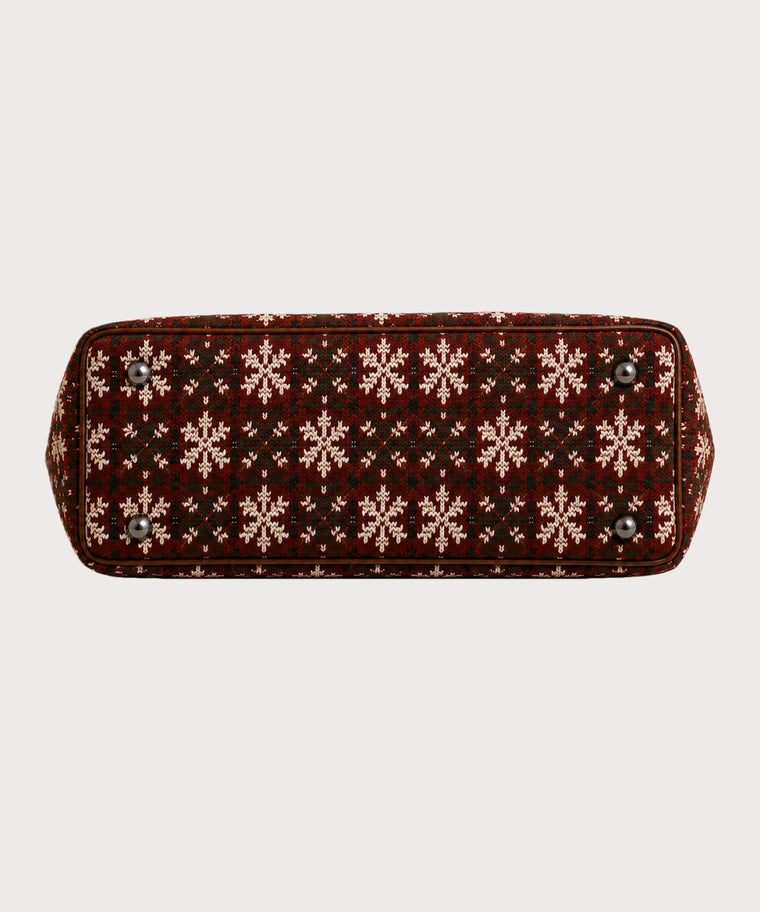 ANJOLENIA Christmas Snowflake Tote Bag