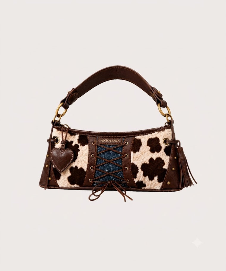 ANJOLENIA Lace-Up Crossbody Shoulder Bag