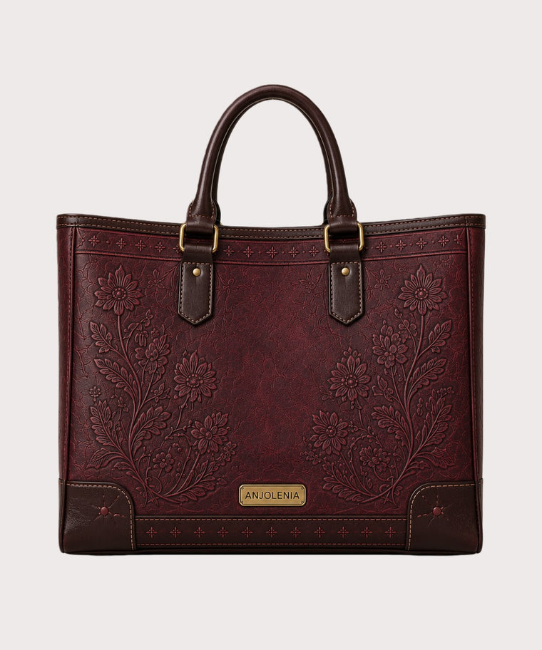 ANJOLENIA Prairie Bloom Vintage Work Tote