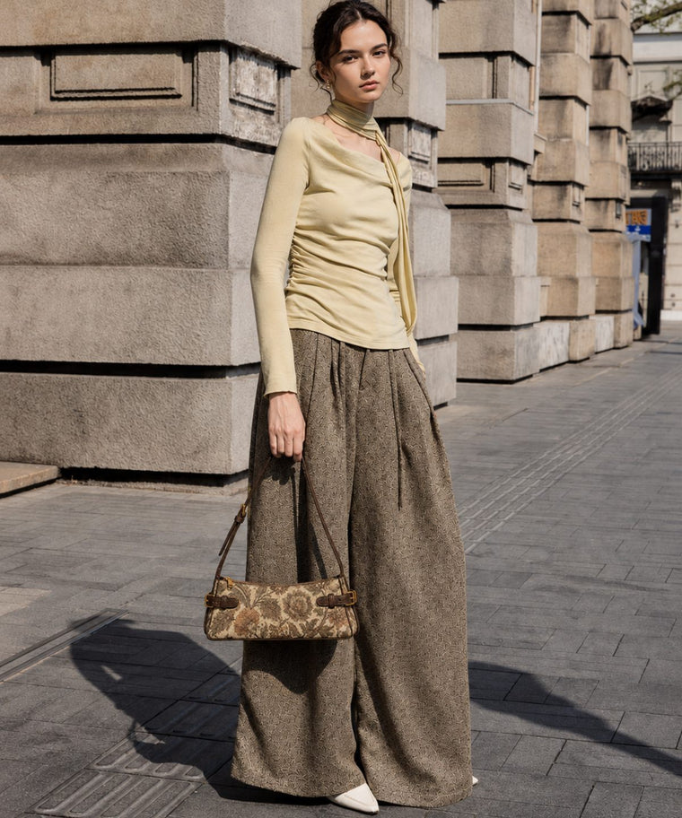 ANJOLENIA Vintage East-West Genuine Leather Shoulder Bag